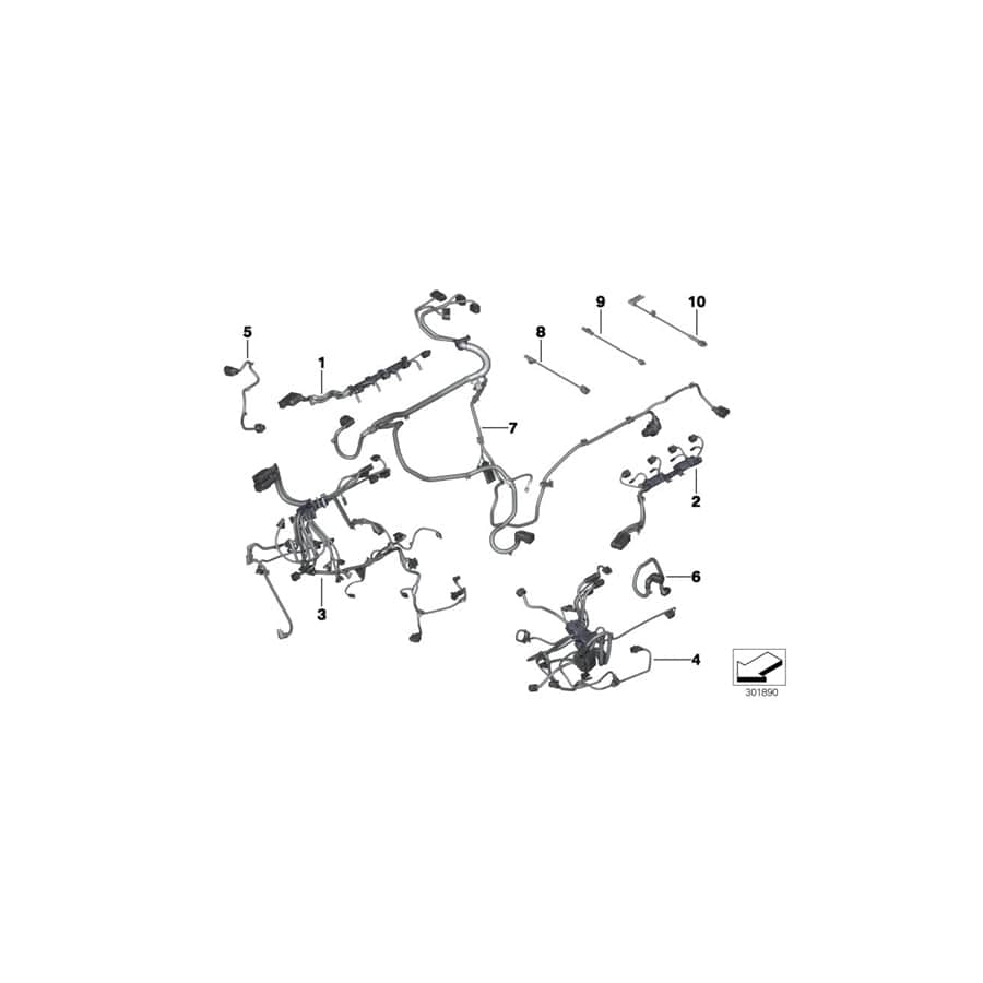 Genuine BMW 12517633265 F10 F13 F12 Wiring Loom, Eng., Valvetronic Servomtr 45017 (Inc. 650iX 4.4, 550iX & 750iX)