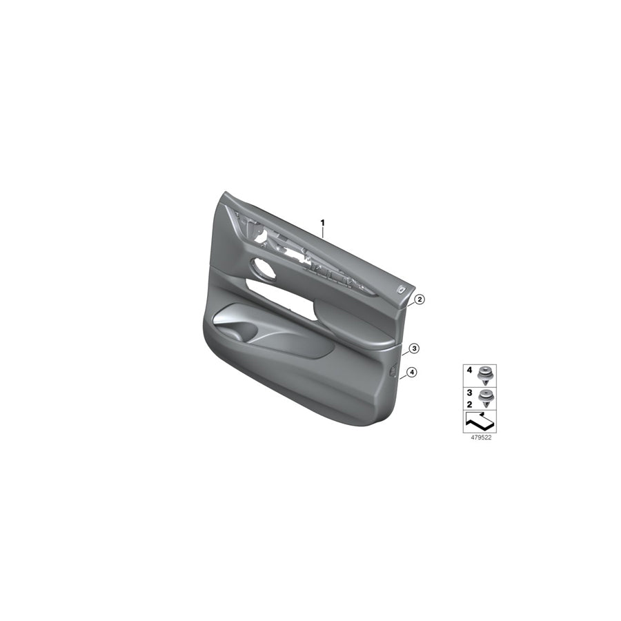 Genuine BMW 51418063916 F16 Door Trim Panel, Front Right ANTHRAZIT (Inc. X6 50iX, X6 50iX 4.4 & X6 28iX)