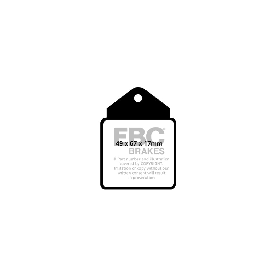 EBC PD03KR357 Jaguar 420 Yellowstuff Rear Brake Pad & Plain Disc Kit 2 | ML Performance UK Car Parts