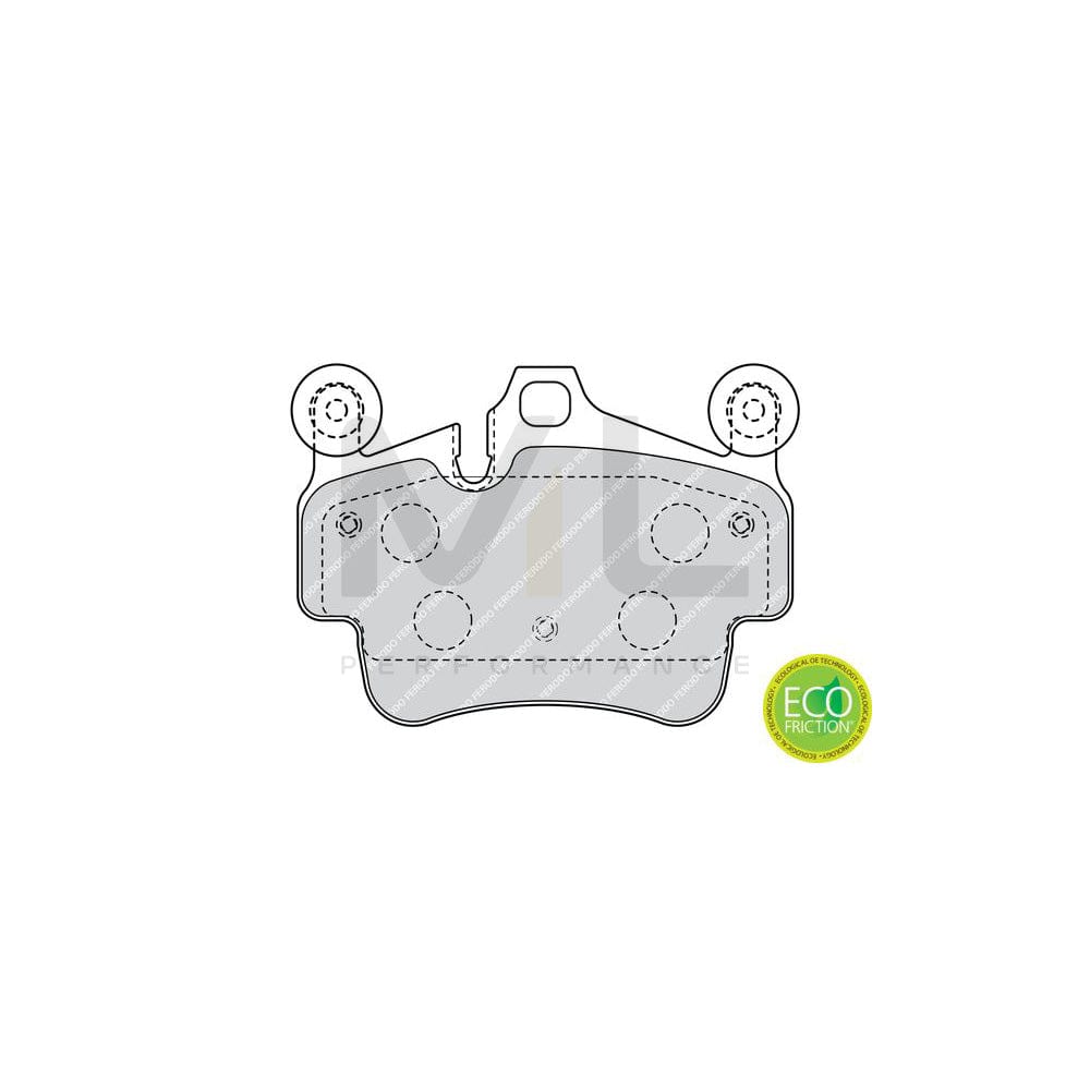 Ferodo Premier Eco Friction FDB4330 Brake Pad Set Prepared for Wear Indicator, Without Accessories