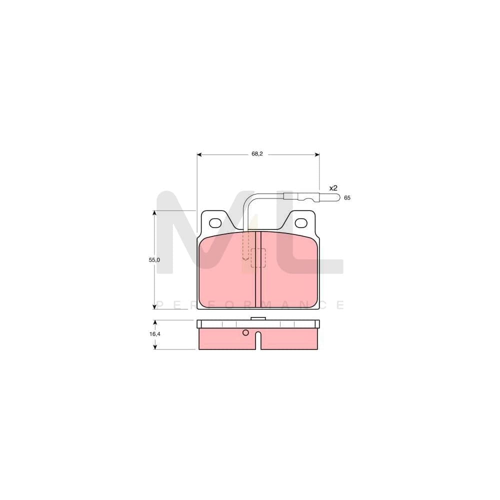 TRW Gdb156 Brake Pad Set Incl. Wear Warning Contact