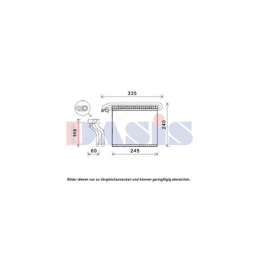 AKS Dasis 820346N Air Conditioning Evaporator