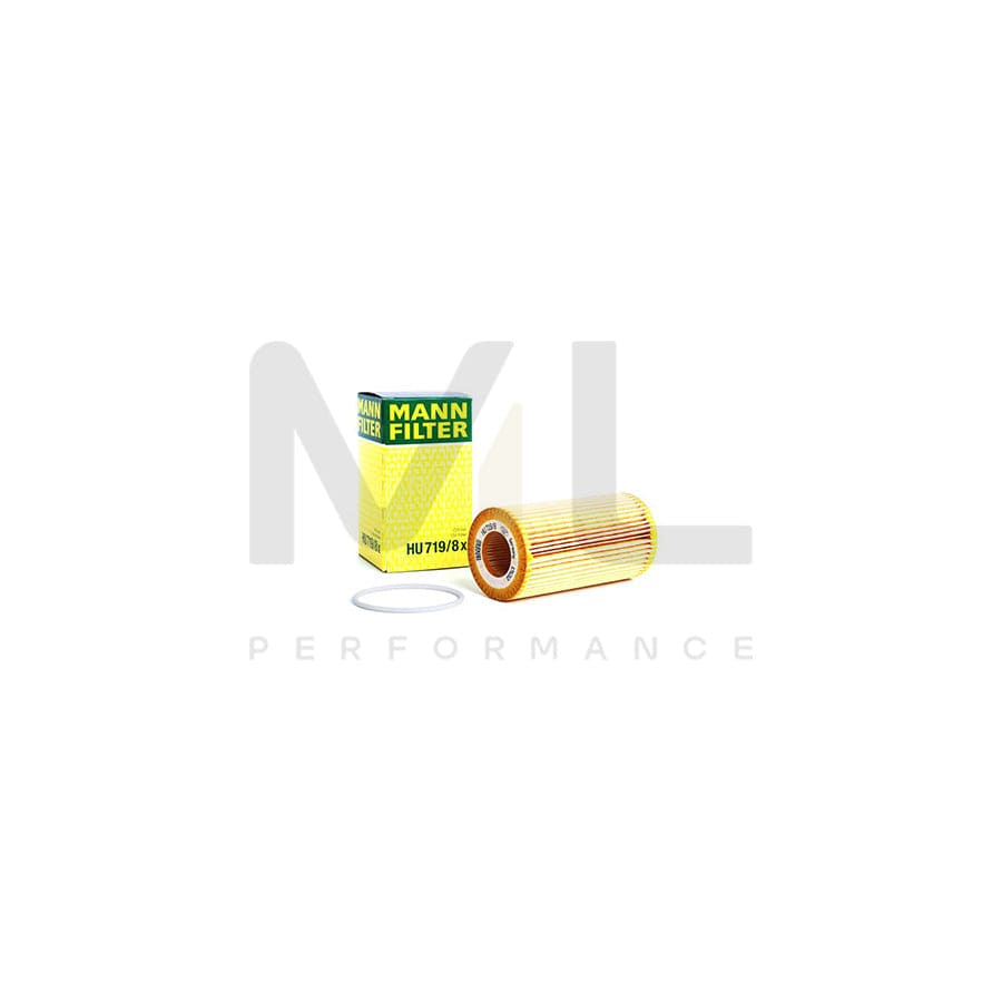 MANN-FILTER HU 719/8 x Oil Filter with seal, Filter Insert