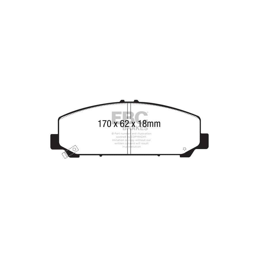 EBC PD08KF597 Infiniti QX80 Yellowstuff Front Brake Pad & USR Disc K 2 | ML Performance UK Car Parts
