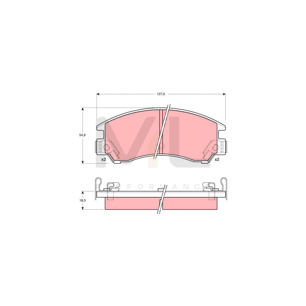 TRW Gdb380 Brake Pad Set With Acoustic Wear Warning
