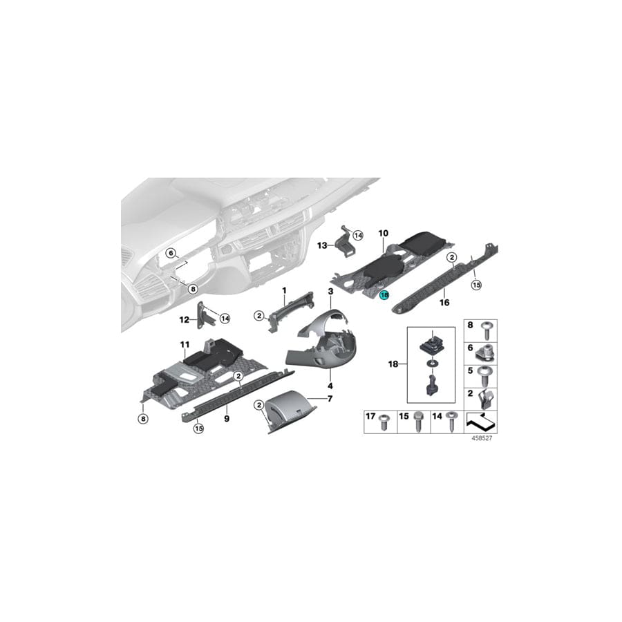 Genuine BMW 51458061430 Fold-Out Bin, Driver Side, Leather SCHWARZ (Inc. X5 M & X6 M)