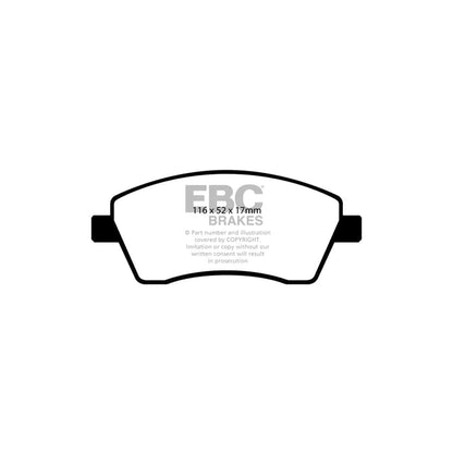 EBC PD01KF406 Dacia Mercedes-Benz Renault Greenstuff Front Brake Pad & Plain Disc Kit  2 | ML Performance UK Car Parts