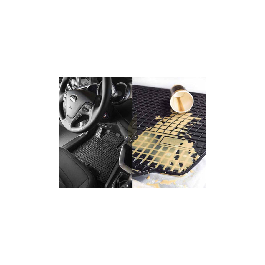 FROGUM Tailored 410817 Floor mat set for VW Golf VII Hatchback (5G1, BQ1, BE1, BE2) Elastomer, Front and Rear, Quantity: 4, Black, (LHD)