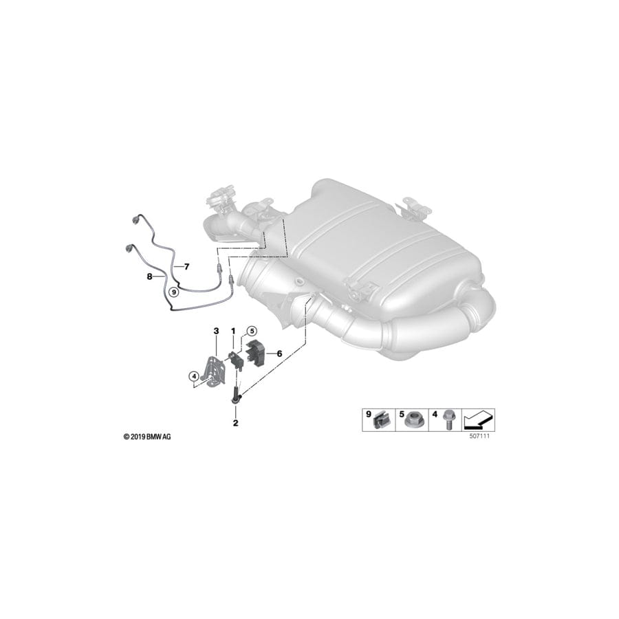 Genuine BMW 11788742710 Temperature Sensor, Exhaust L=570mm (Inc. i8)