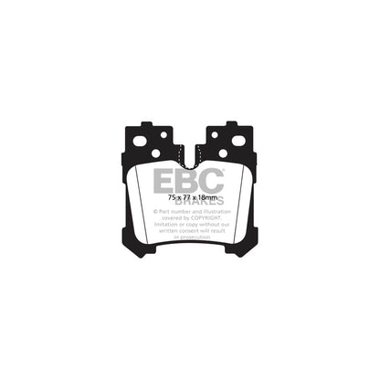 EBC PD03KR400 Lexus Yellowstuff Rear Brake Pad & Plain Disc Kit - Advics Caliper 2 | ML Performance UK Car Parts