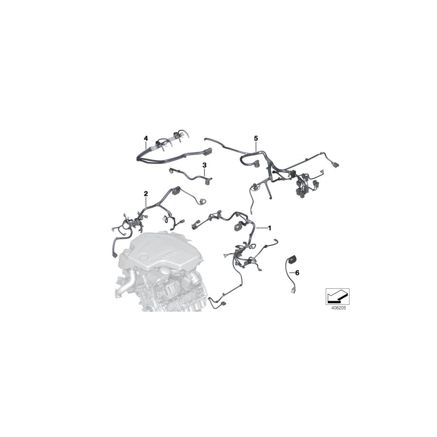 Genuine BMW 12517621058 E89 Wiring Harness, Eng. Sensoric Module 2 (Inc. Z4 28i)