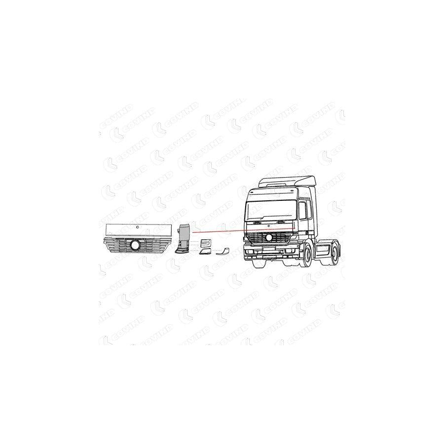 Covind 941/161 Air Deflector, Driver Cab