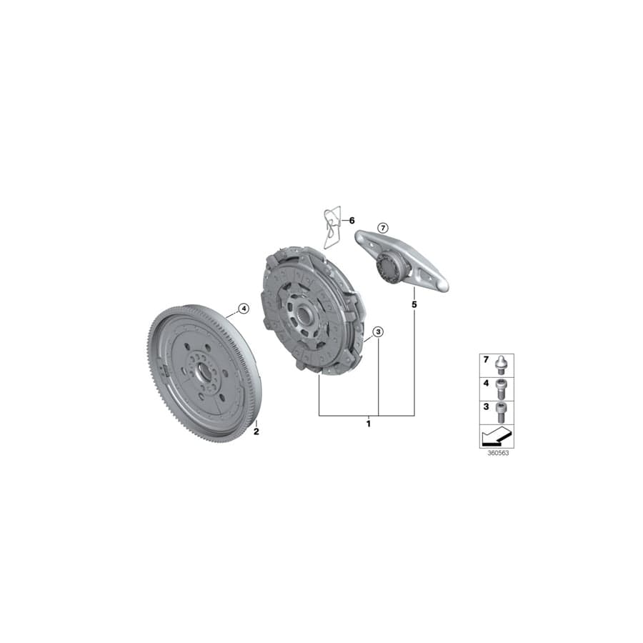 Genuine BMW 21518693134 G31 G30 G01 Spring Clip (Inc. 520d, Z4 20i & 318d)
