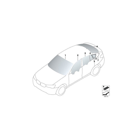 Genuine BMW 51227349235 F26 Finisher, Side Window, Rear Left ALU SATINIERT (Inc. X4)