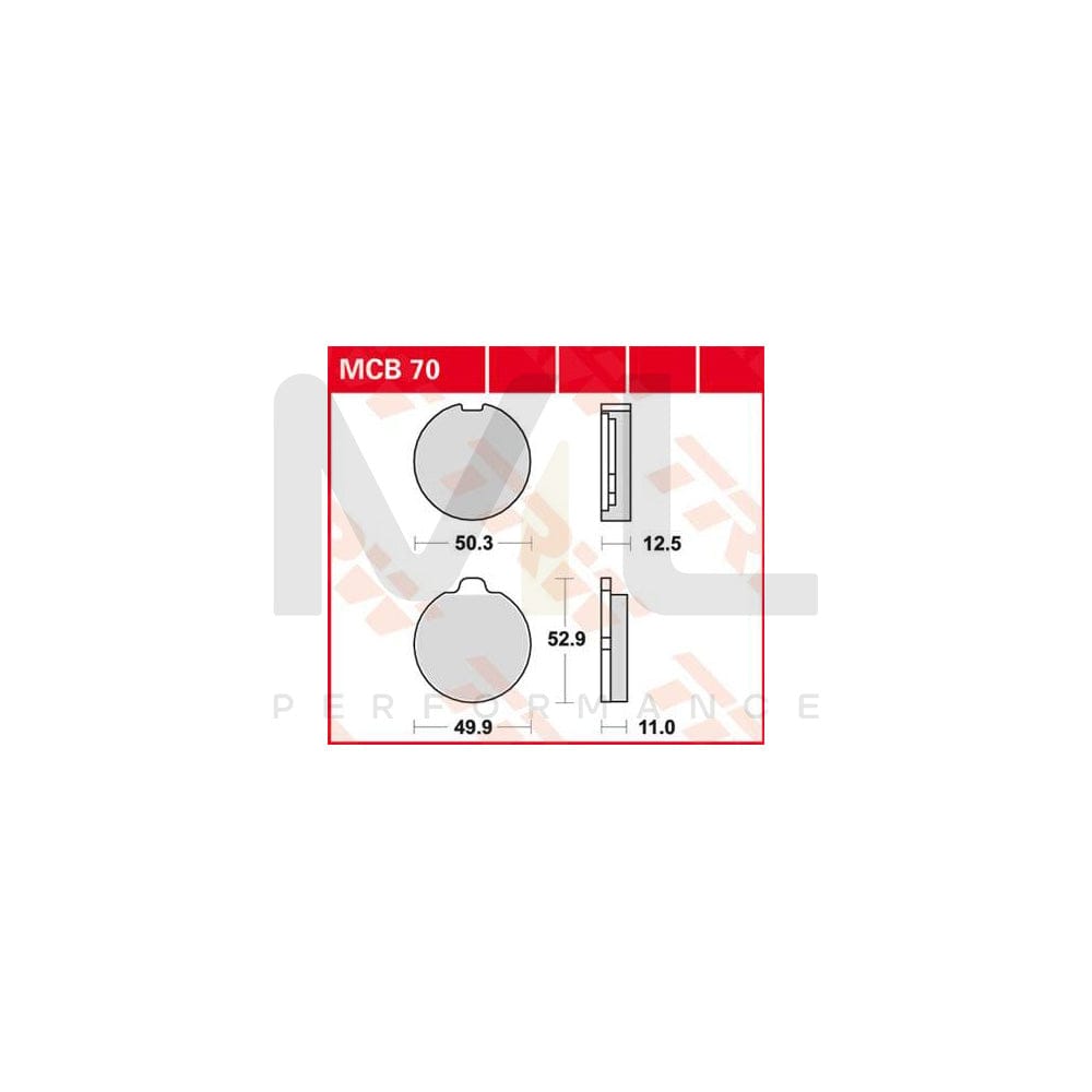 TRW Organic Allround Mcb70 Brake Pad Set