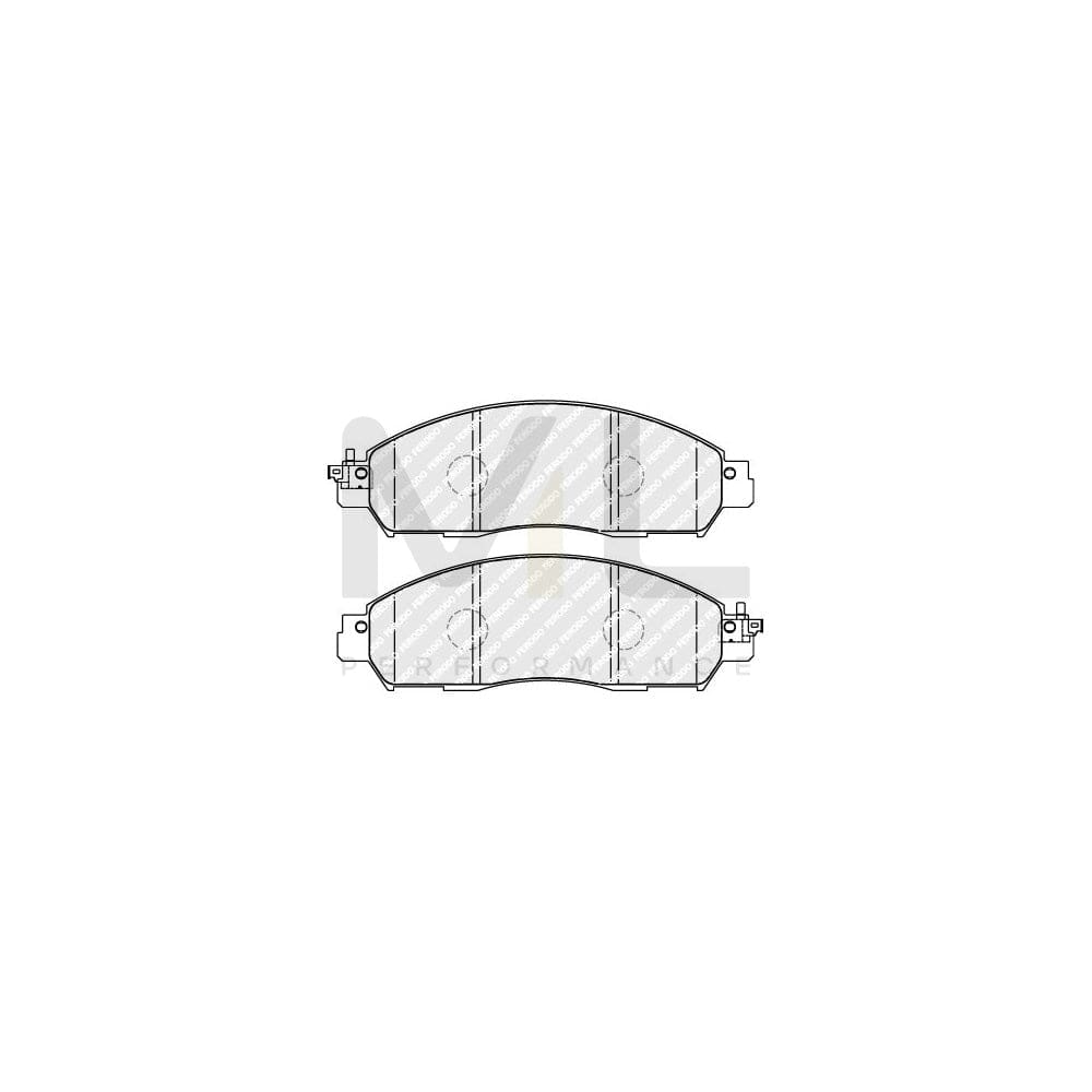 Ferodo FDB5090 Brake Pad Set Not Prepared for Wear Indicator, With Accessories