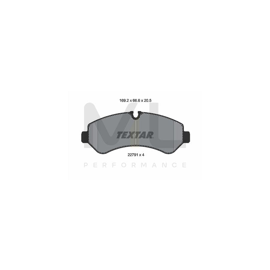 TEXTAR 2279101 Brake pad set suitable for MERCEDES-BENZ SPRINTER prepared for wear indicator