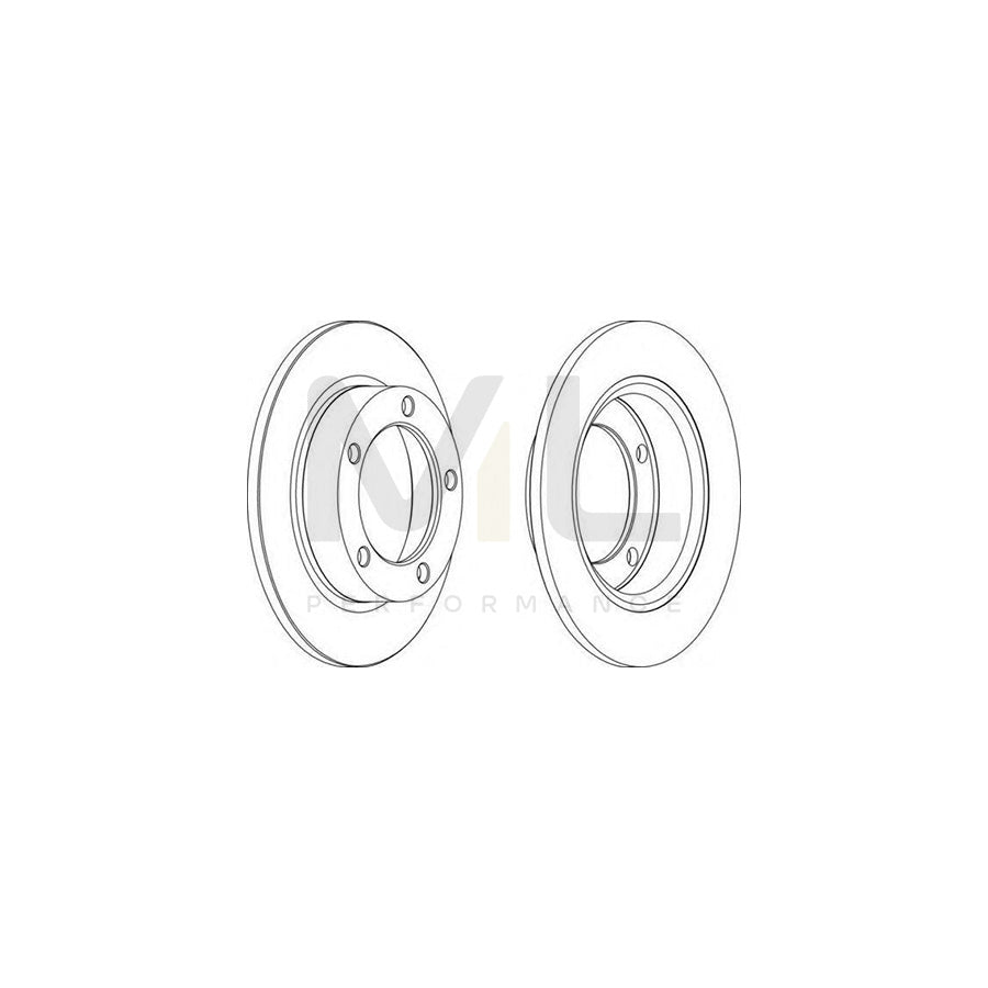 Ferodo DDF092-1 Brake Disc Solid  - Pair
