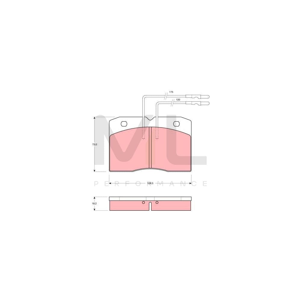TRW Gdb343 Brake Pad Set Incl. Wear Warning Contact