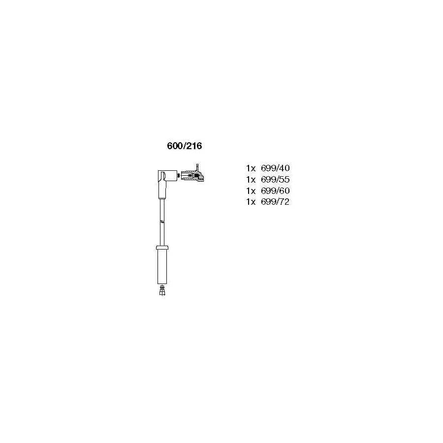 Bremi 600/216 Ignition Cable Kit for Lancia Zeta (220)