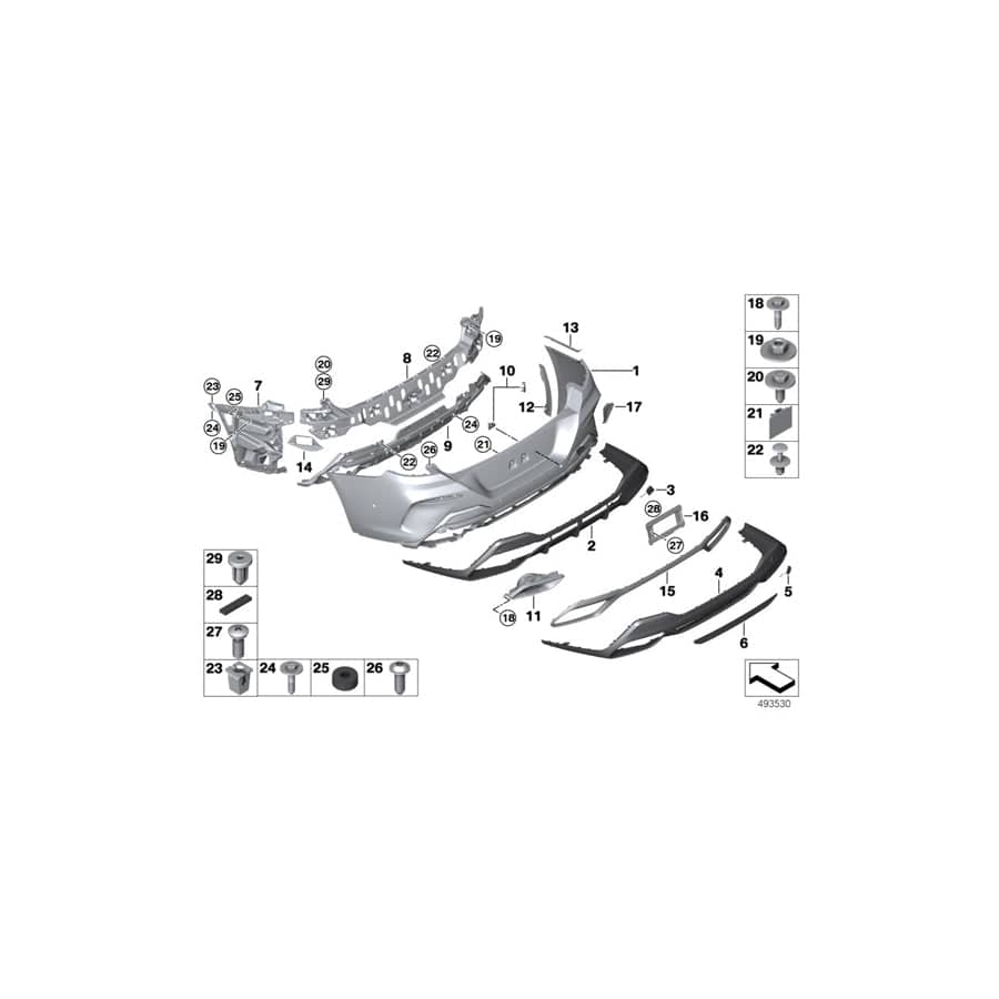 Genuine BMW 51128075253 G15 G14 G16 Trim, Exhaust End Pipe, Left (Inc. 840i, 840iX & 840dX)