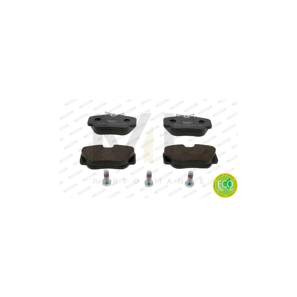 Ferodo Premier Eco Friction FDB669 Brake Pad Set Prepared for Wear Indicator, With Brake Caliper Screws, With Accessories