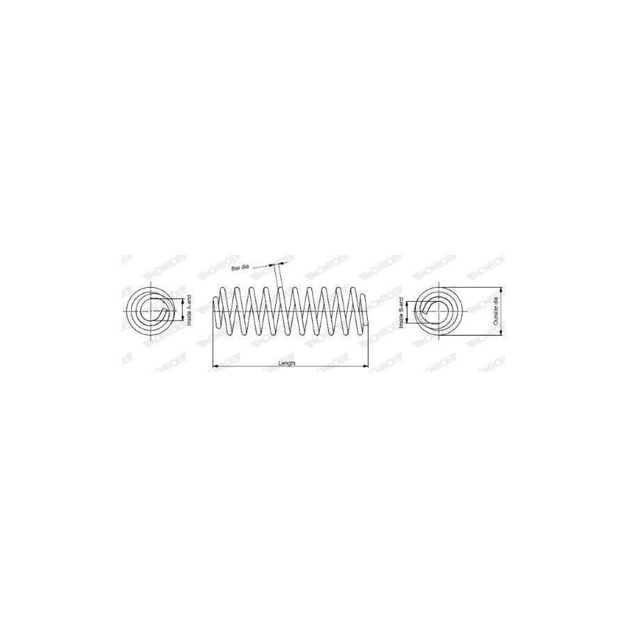 Monroe Sp3370 Coil Spring for Audi A4