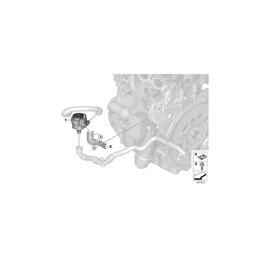 Genuine BMW 11518604610 F39 F48 Bracket For Coolant Pump, Electric (Inc. JCW ALL4, Cooper & X1 25iX)