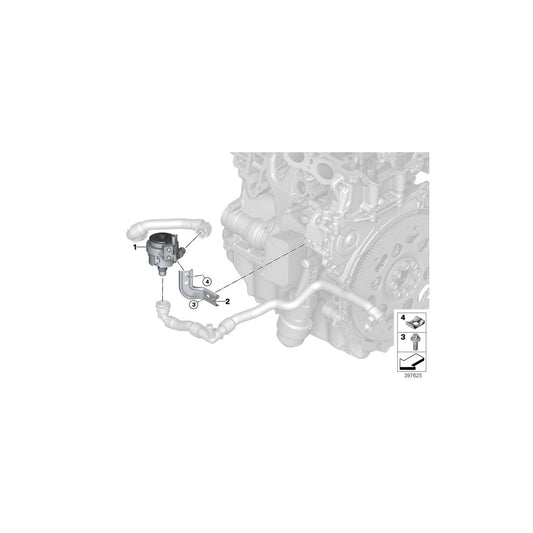 Genuine BMW 11518604610 F39 F48 Bracket For Coolant Pump, Electric (Inc. JCW ALL4, Cooper & X1 25iX)