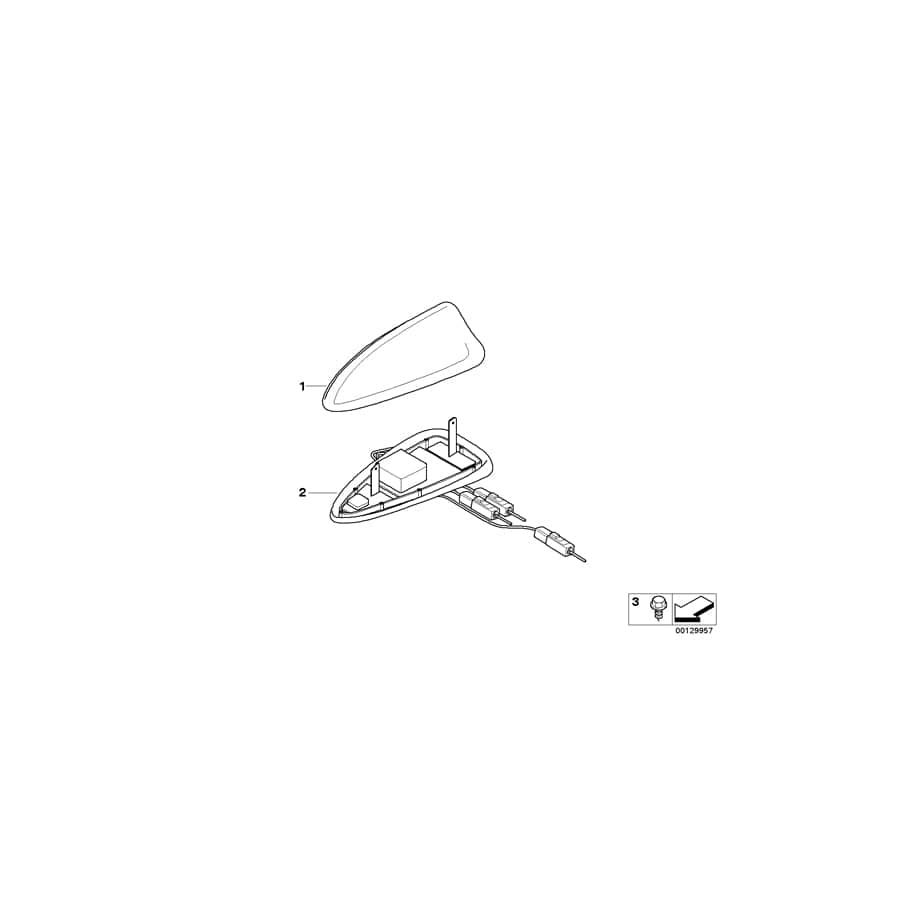 Genuine BMW 65206957346 E61 E60 Roof Antenna (Inc. 520d, 530d & 525i)