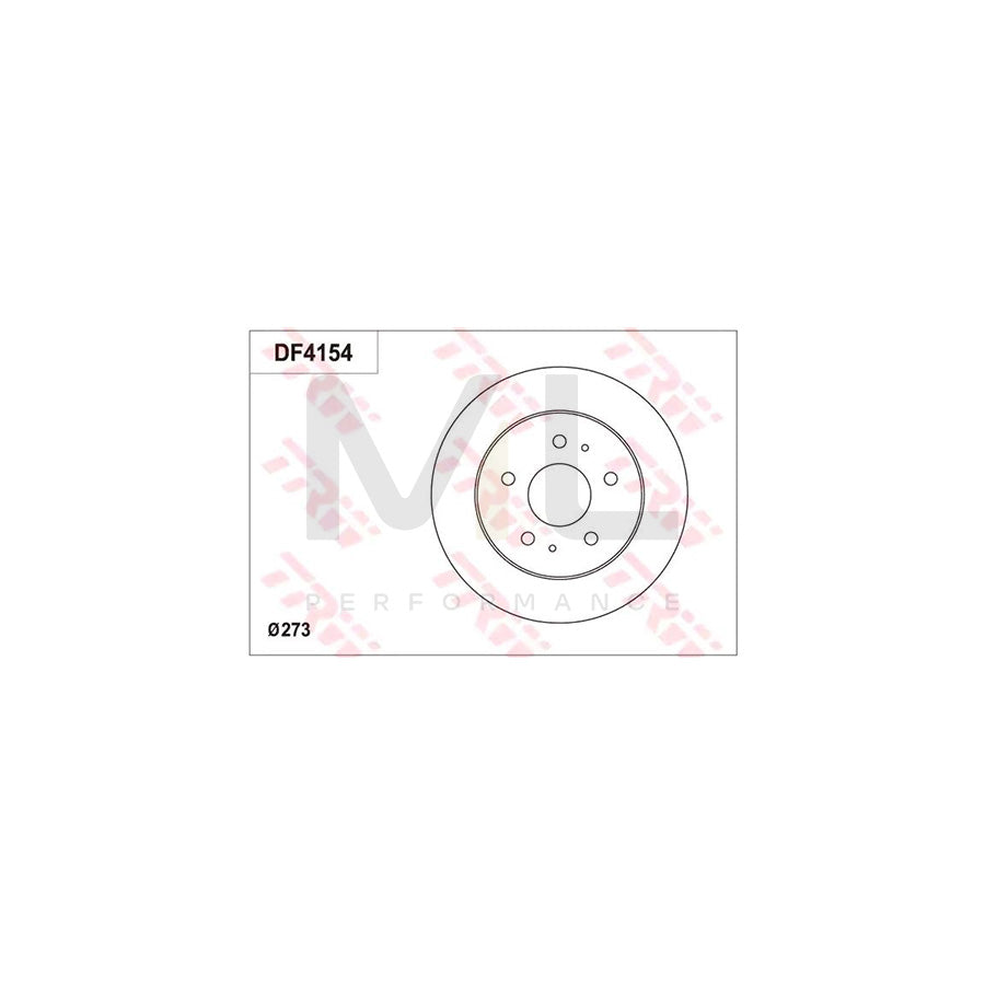 TRW DF4154 Brake Disc Solid  - 1 piece
