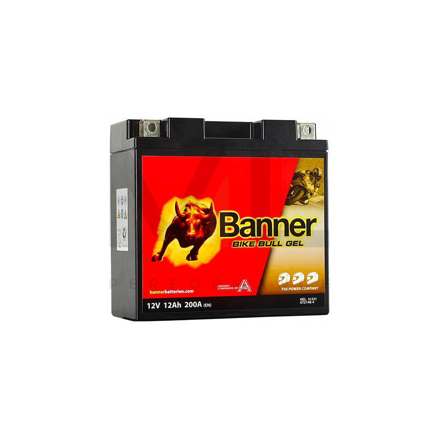 Banner GTZ14B-4 Bike Bull GEL Battery (51221)