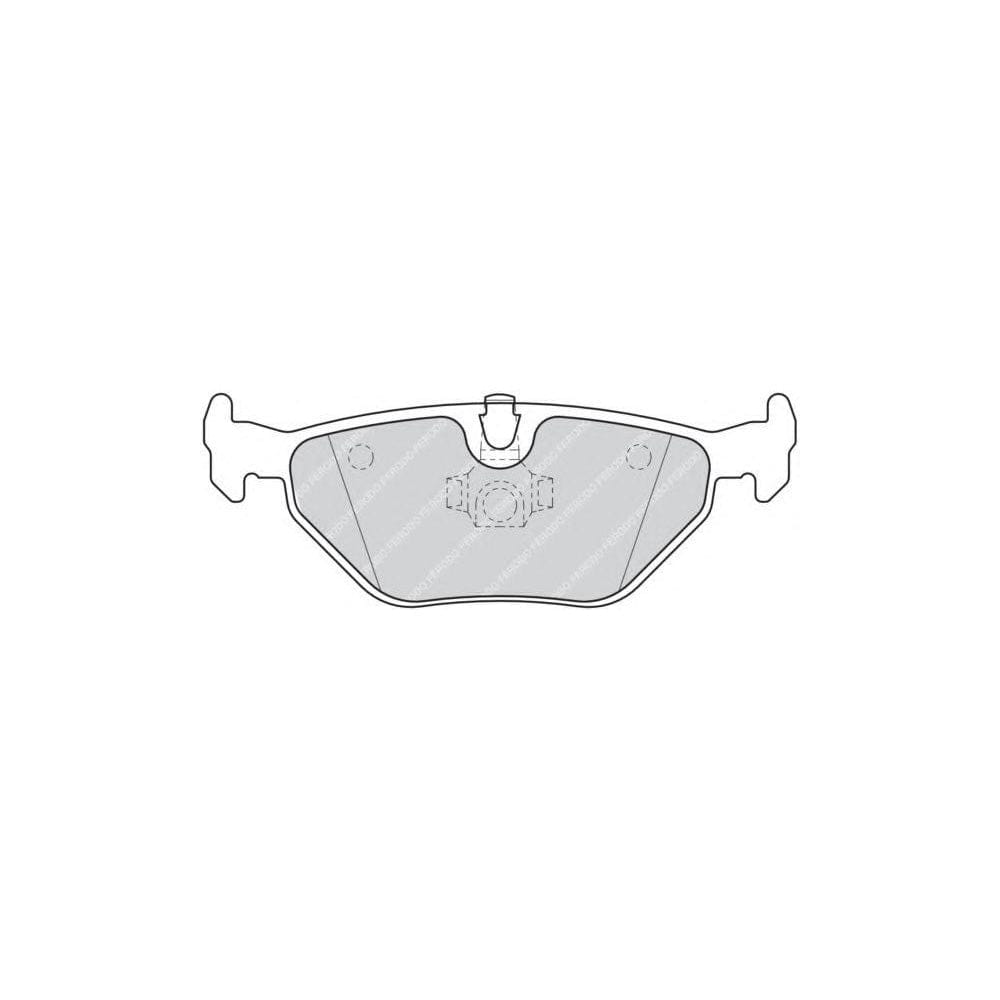 Ferodo FQT1301 Brake Pad Set Rear Axle, Excl. Wear Warning Contact, With Piston Clip