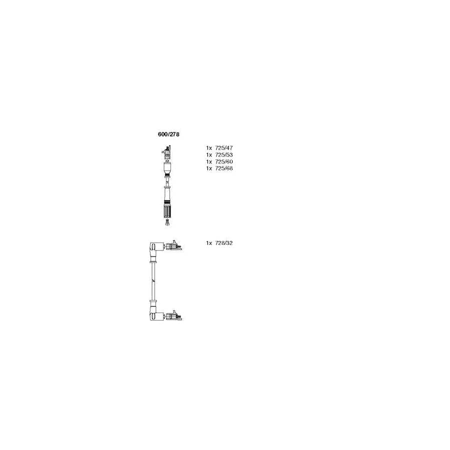Bremi 600/278 Ignition Cable Kit for Lancia Delta I (831)