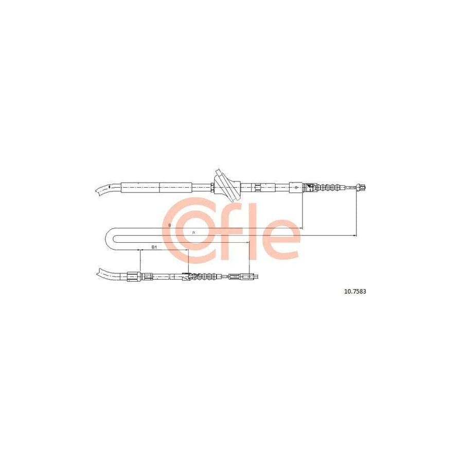 Cofle 10.7583 Hand Brake Cable