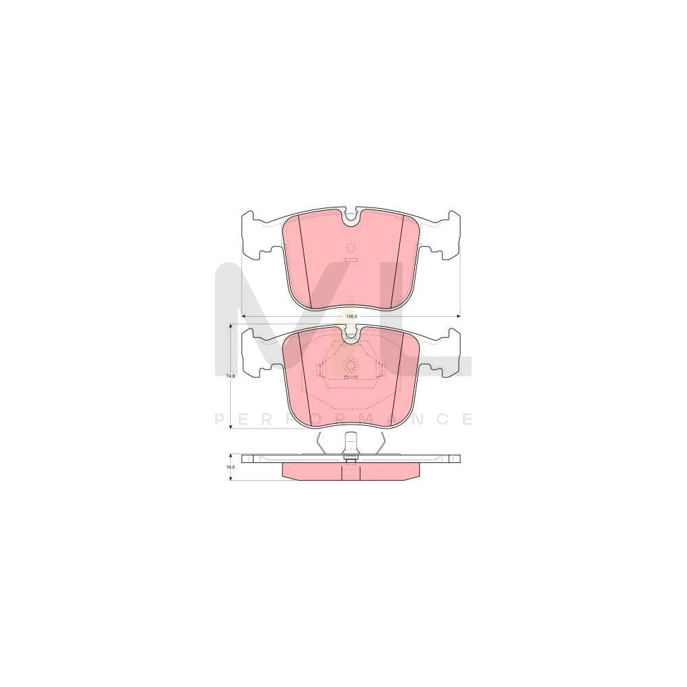 TRW Gdb1118 Brake Pad Set Prepared For Wear Indicator