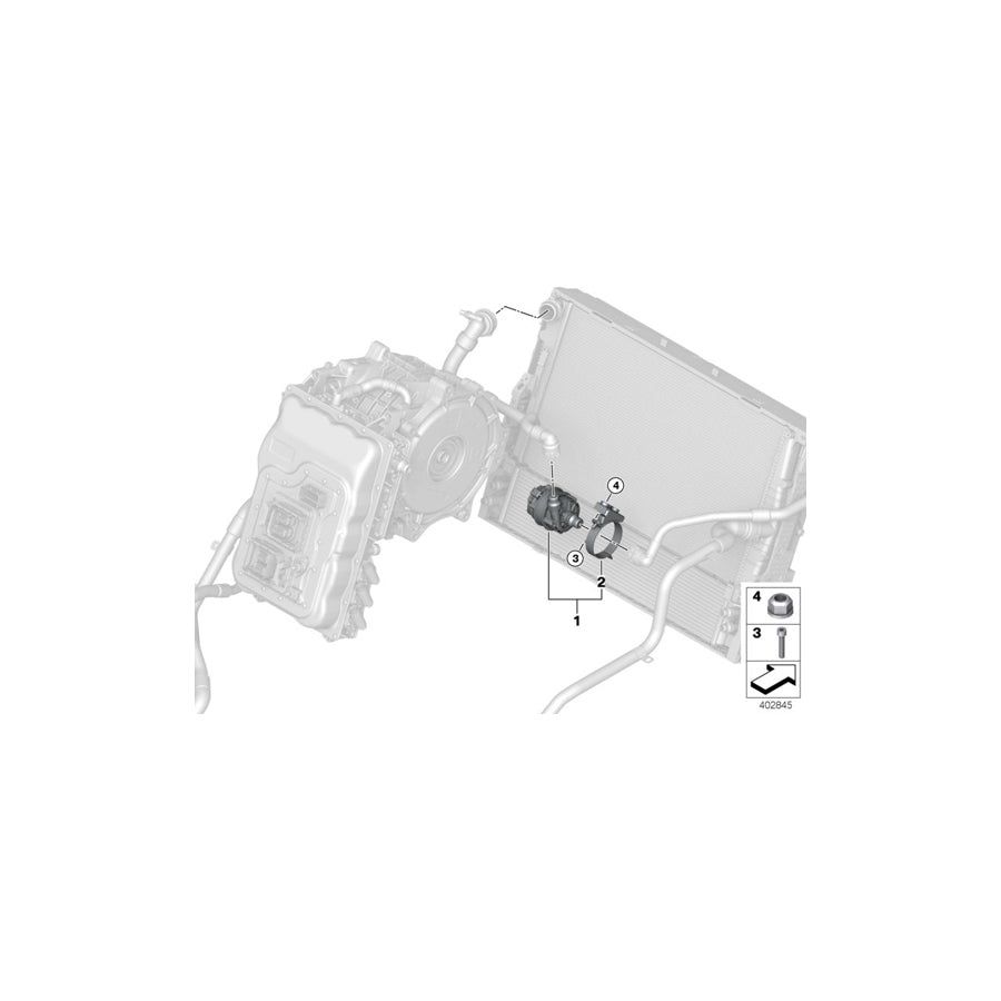 Genuine BMW 11518600443 Bracket For Coolant Pump, Electric (Inc. i8)