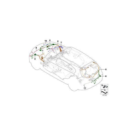 Genuine BMW 61129236519 E88 E81 E87 Wiring Set Pdc, Front (Inc. M Coupé, 116i 1.6 & 128i)
