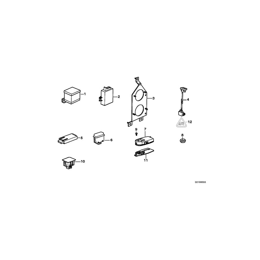 Genuine BMW 66108354090 E34 E31 Infrared Receiver (Inc. 525ix, 518i & 535i)