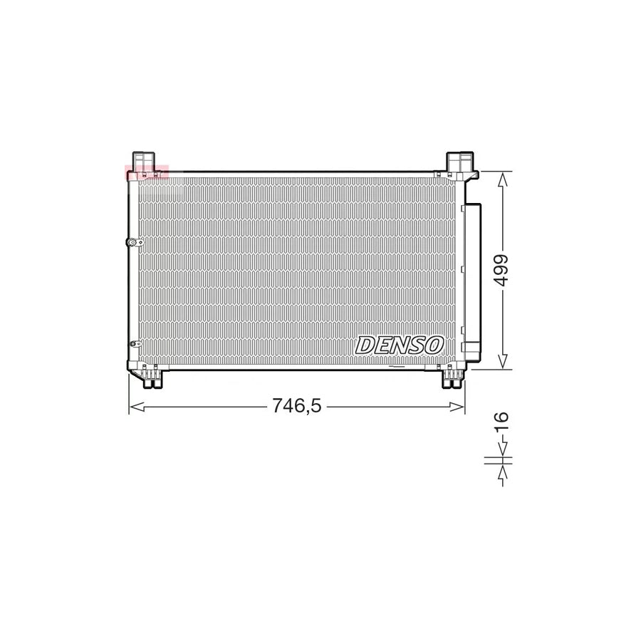 DENSO DCN50131 Air Conditioning Condenser for Toyota Highlander III Off-Road (Xu50)