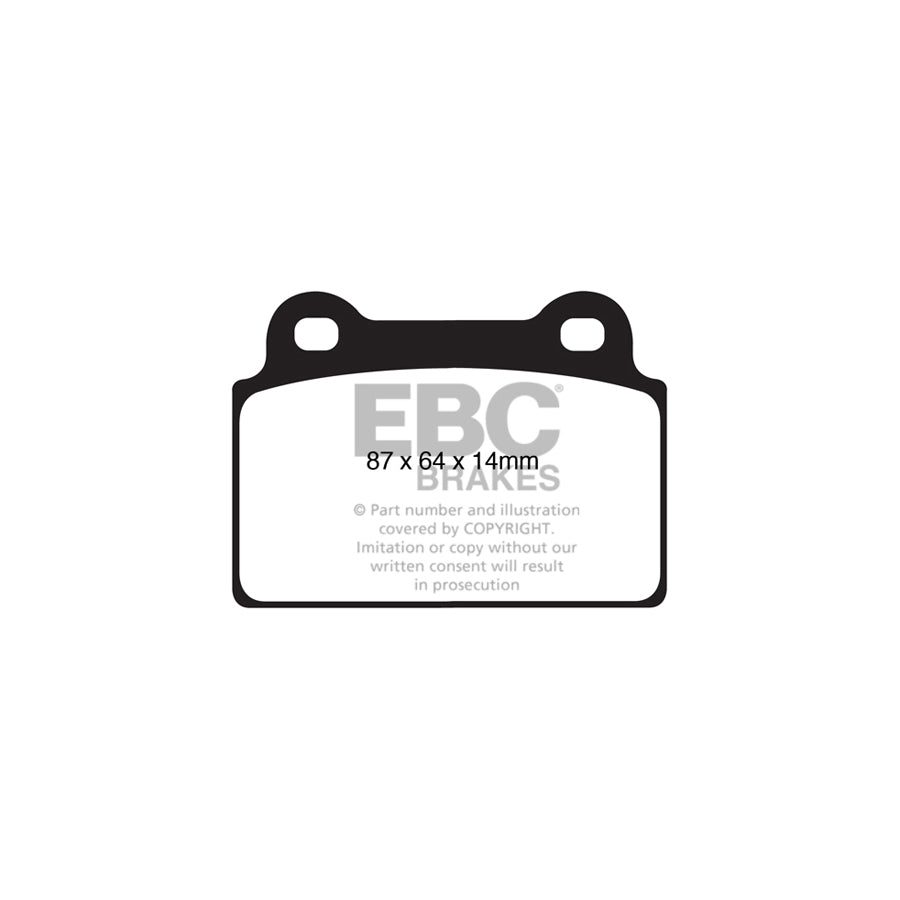 EBC DP41985R Mitsubishi Lancer Evo 10 Yellowstuff Rear Brake Pads - Brembo Caliper 2 | ML Performance UK Car Parts