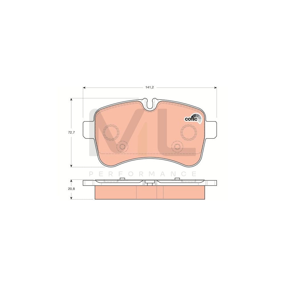 TRW Cotec Gdb1748 Brake Pad Set For Iveco Daily Prepared For Wear Indicator, With Brake Caliper Screws, With Accessories
