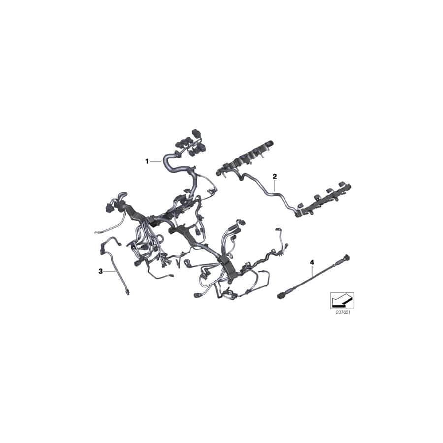Genuine BMW 12517615633 F04 Engine Wiring Harness, Engine Module (Inc. Hybrid 7 & Hybrid 7L)