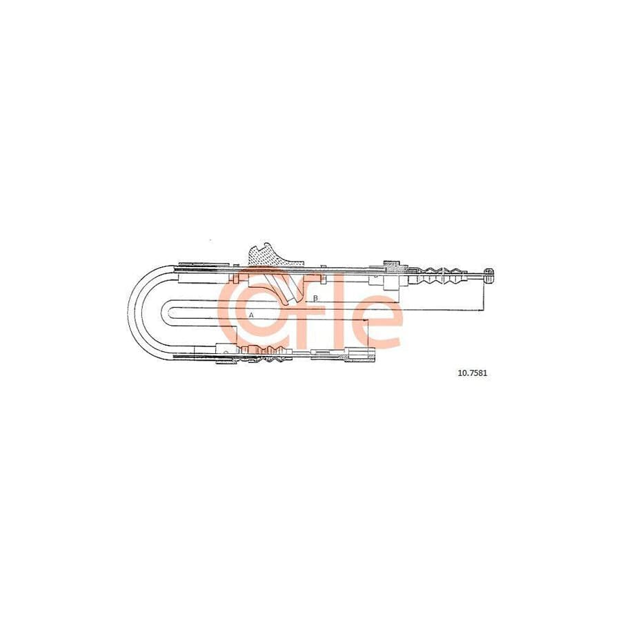 Cofle 10.7581 Hand Brake Cable