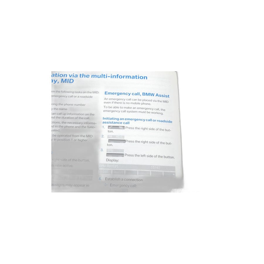 Genuine BMW 01410159895 Owner's Handbook, Telephone "En Us" SA 639 (Inc. X3)