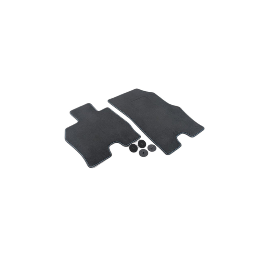 Genuine BMW 51477408649 Set Of Floor Mats,Velours,Leather Framed BLAU (Inc. i8)