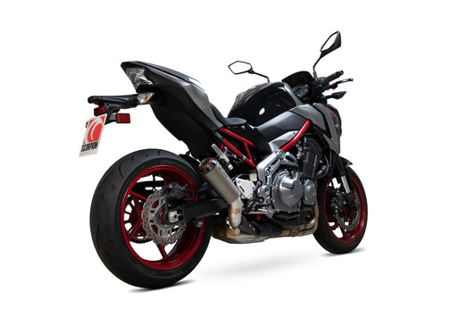 Scorpion PKA114TEO Kawasaki Z900 Red Power Slip-On - Titanium Sleeve | ML Performance UK UK