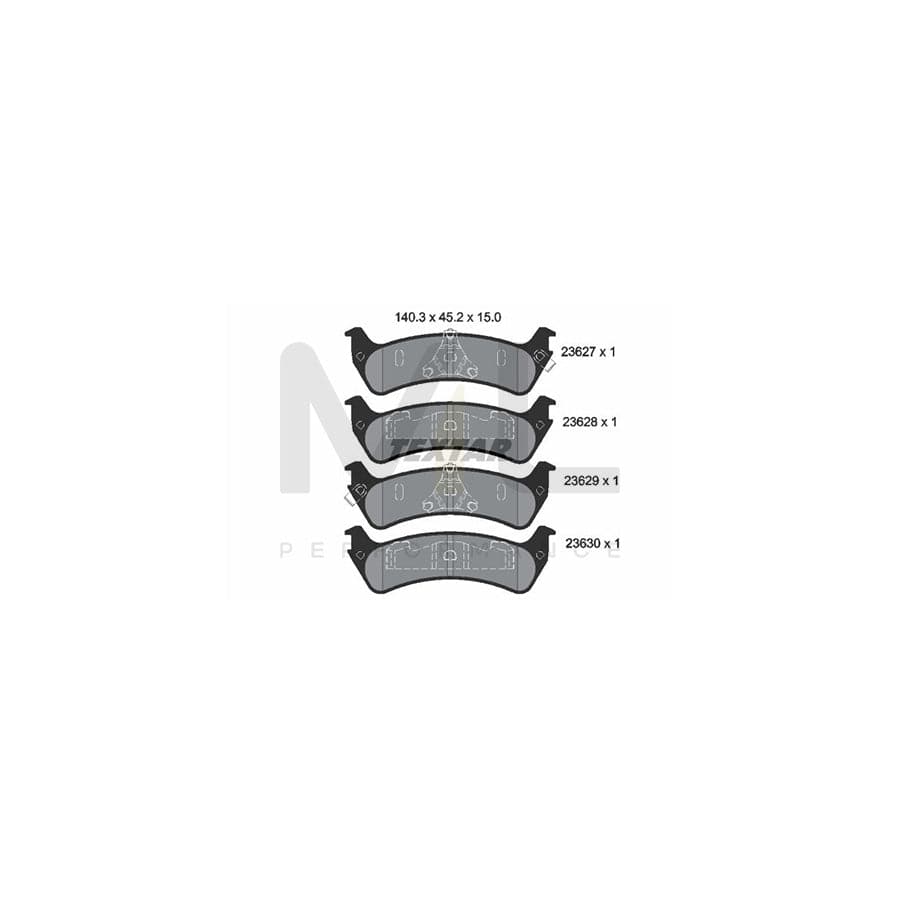 TEXTAR 2362701 Brake pad set with acoustic wear warning