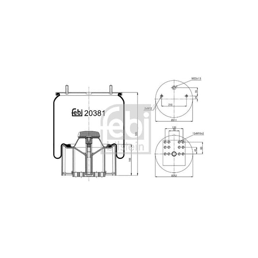 Febi Bilstein 20381 Boot, Air Suspension