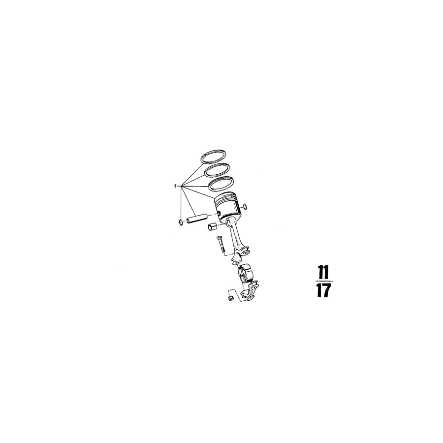 Genuine BMW 11251261972 Mahle Piston 89,22mm(+0,25) (Inc. 3.0CSiL, 3.0CSi & 3.0Si)